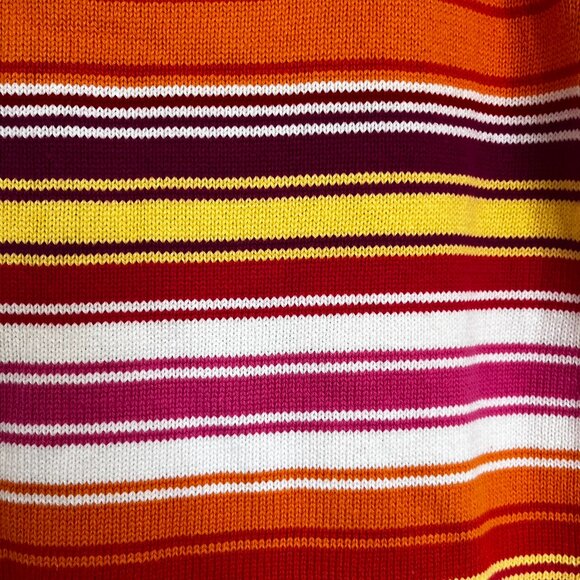 NWT Vtg. White Stag Boat Neck Sweater Tank Top Striped 100% Cotton Size Large L - Picture 4 of 10